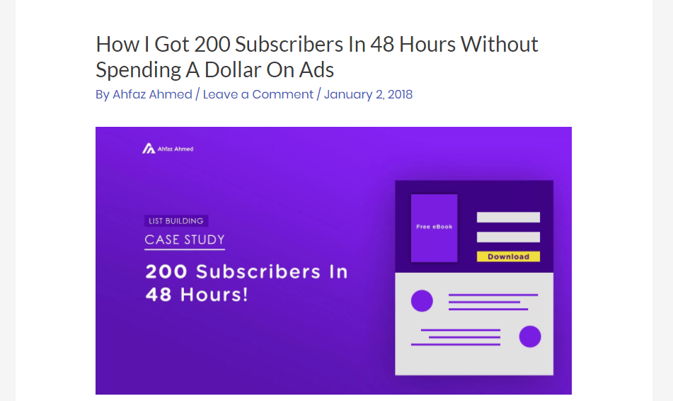 Ahfaz Ahmed List Building Case Study