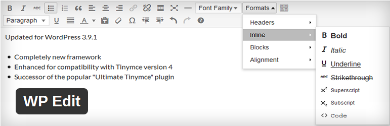 wpedit wordpress plugin