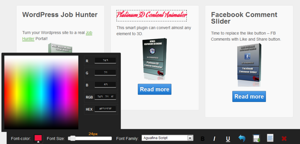 front end text customizer wordpress plugin